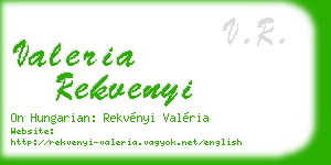 valeria rekvenyi business card