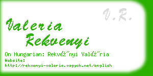 valeria rekvenyi business card